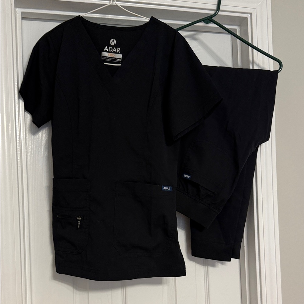 Adar Charcoal Professional Scrub Top and Joggers